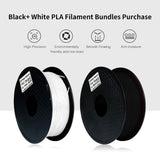 Load image into Gallery viewer, Easy to Use 1.75mm PLA+ Filament White + Black Bundle Packed